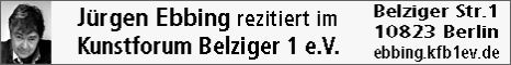 Jügen Ebbing rezitiert im Kunstforum Belziger 1